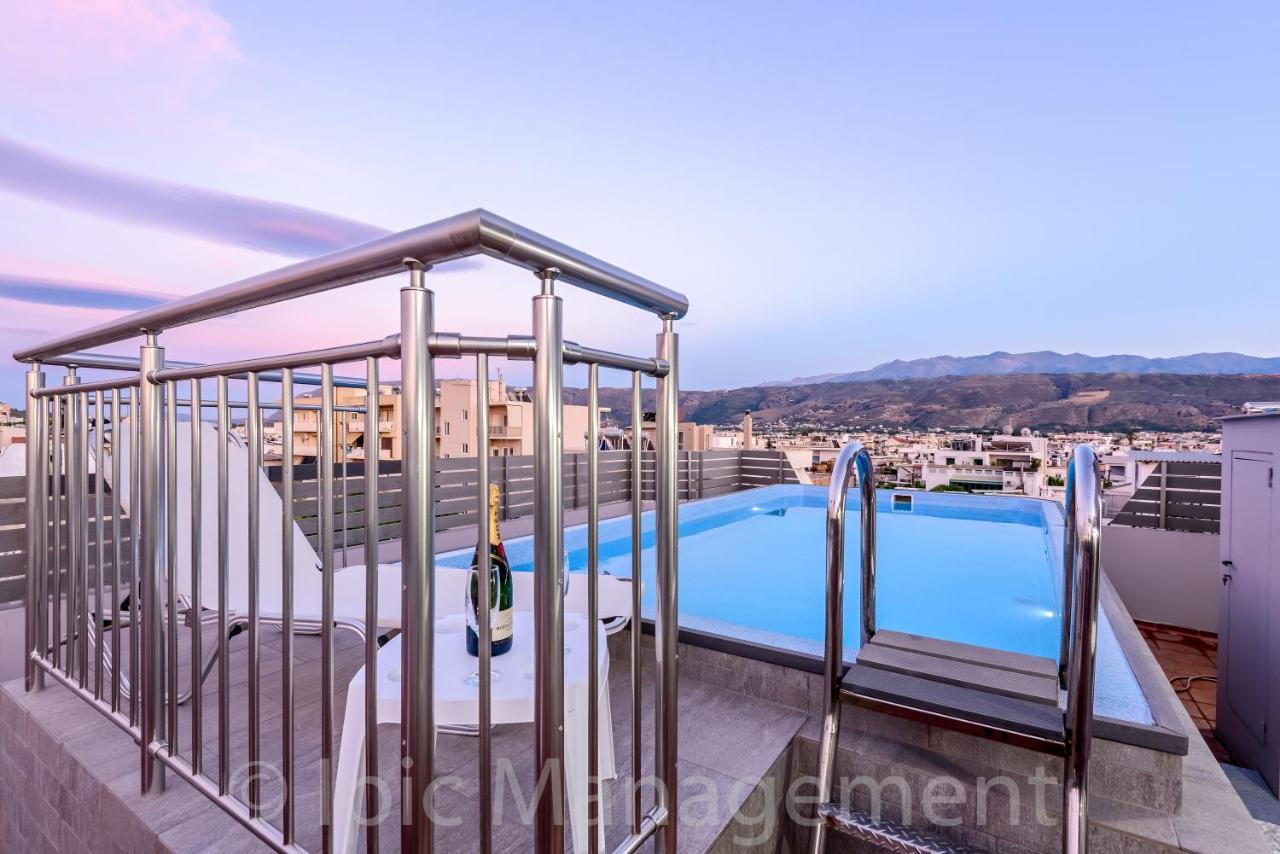 City Center Apartment With Rooftop Swimming Pool La Canea Exterior foto